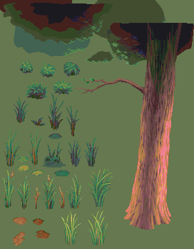 background art for use within a game. Progress state for developing final art assets.